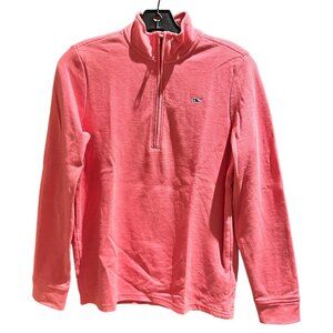 Vineyard Vines boys Quarter-Zip pullover, color salmon, long sleeve, sz L(16)